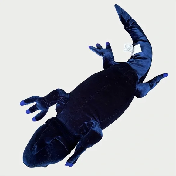 Manhattan Toy Iguana Navy Velvet Plush Vintage Toy 1999 - Picture 3 of 6